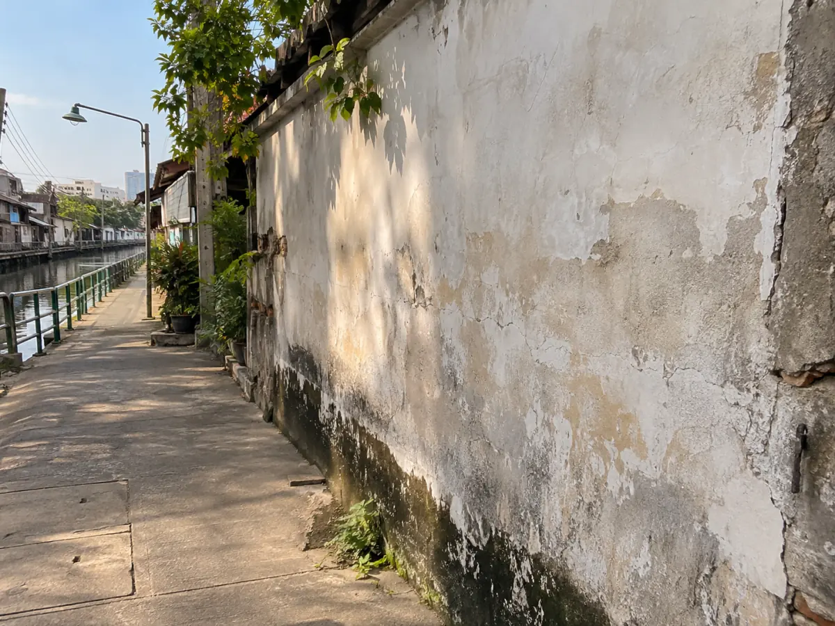 Canal-side wall